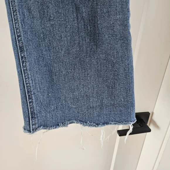 Vintage Cotton Ginny Stylish Blue Flare Jeans for Women Size 8/9 Cropped - Picture 3 of 4